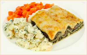 Economy - Spinach & Diced Lamb Lasagne