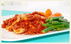 Beef Ravioli with Bolognese Sauce