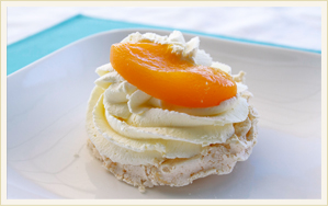 Pavlova with Cream &  Peach